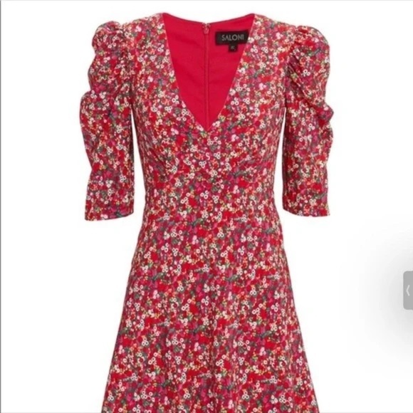 SALONI Silk Colette Mini Dress - Picture 2 of 10